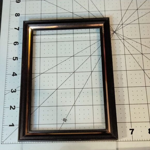 Black Gold Metal Frame 5x7 photo Modern Contemporary Wall Mount - Picture 4 of 6